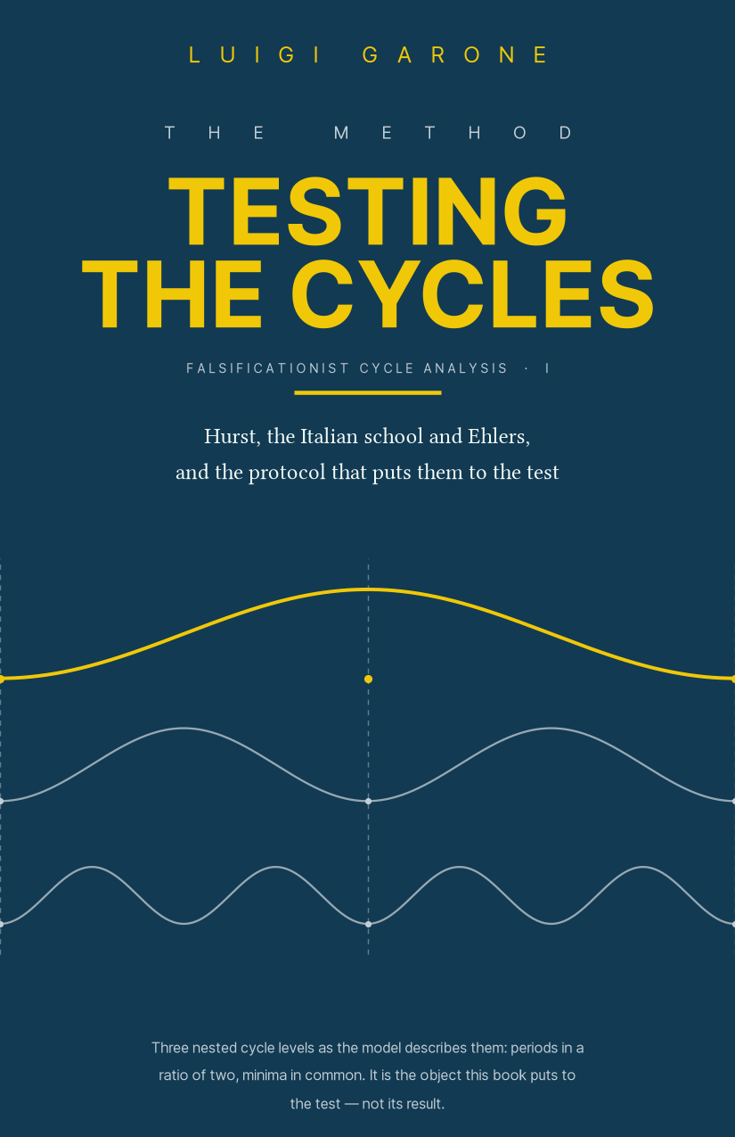 Cover of the first volume in the series: three nested cycle levels, drawn one below the other on a midnight blue ground.